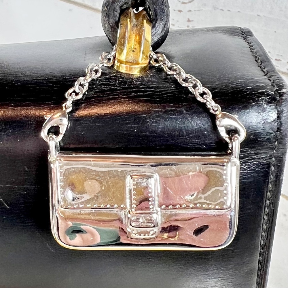 Fendi Rare Silver Metal Detailed Shoulder Bag, Bag Charm - Picture 5 of 6